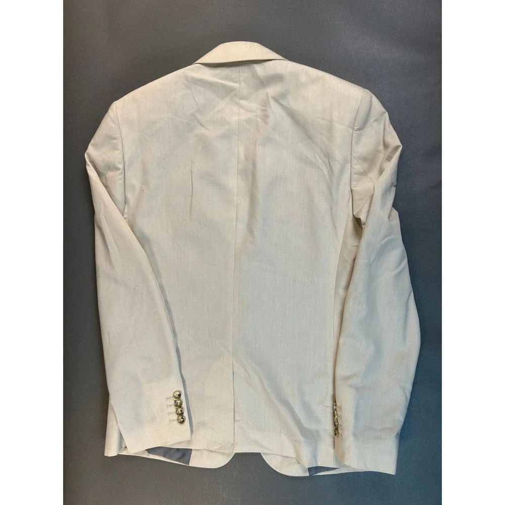G by Guess Mens Beige Slim Fit Two Button Blazer Sport Coat Jacket Z81N01R8AN1 S
